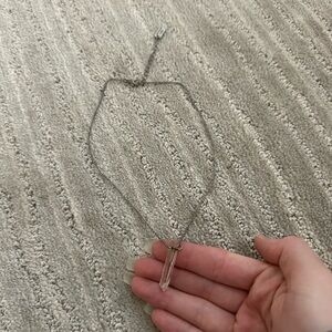 Silver Necklace with Crystal Pendant